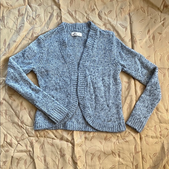 🌸 Hollister Wool Blend Grey Knit Women's Cardigan - Picture 2 of 7